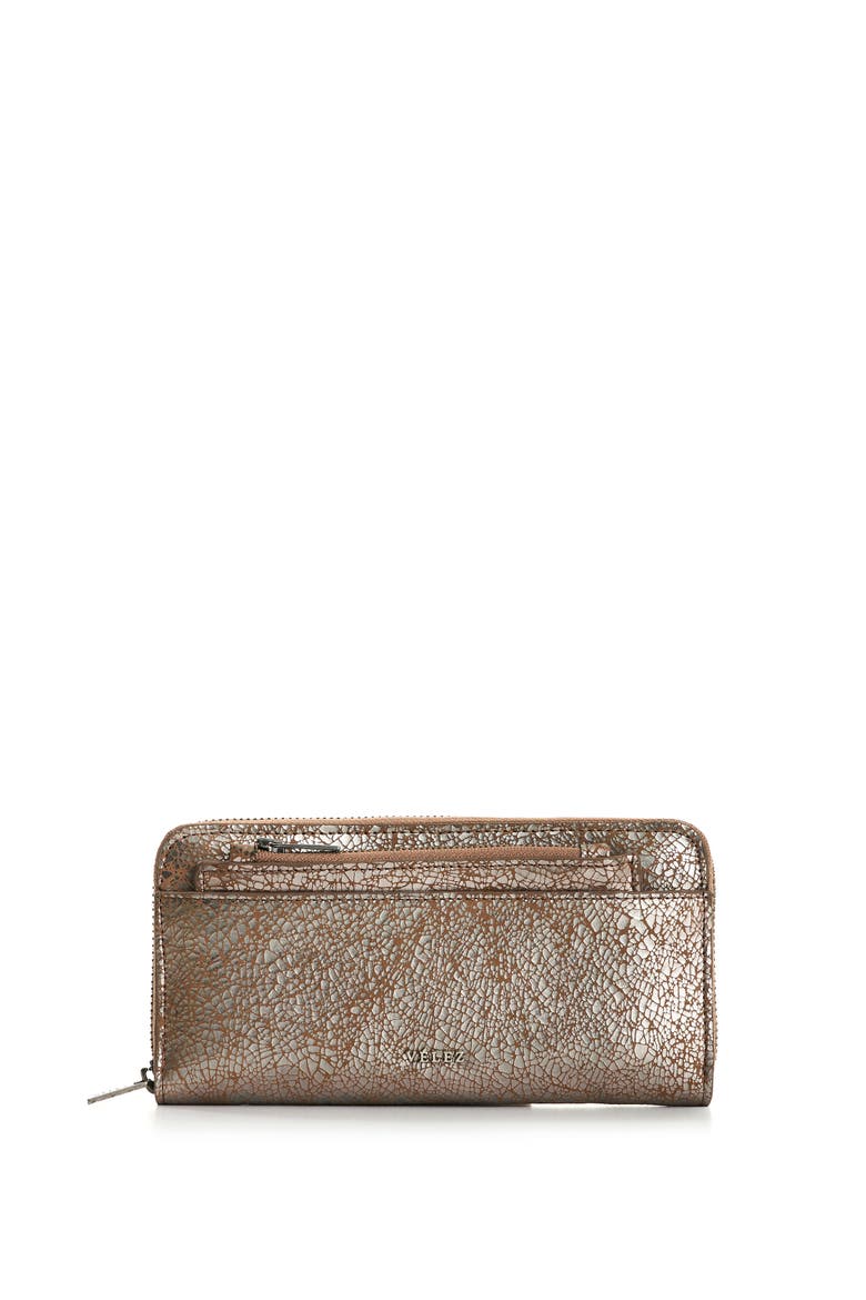 Folia Leather Checkbook Wallet, Main, color, Silver