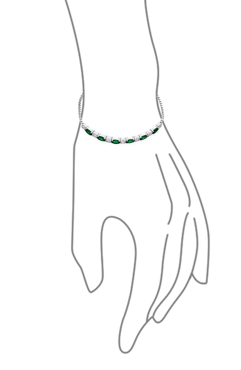 BLING JEWELRY Cubic Zirconia Gemstone Bolo Bracelet, Alternate, color,