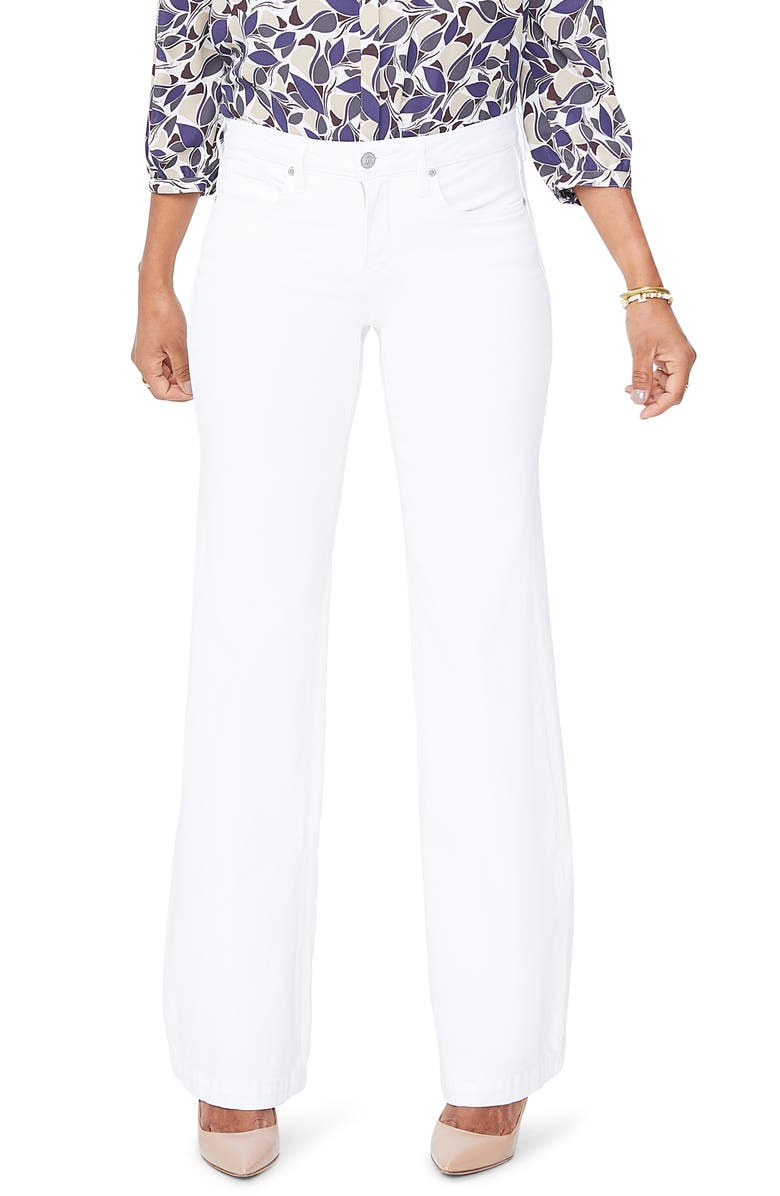NYDJ Wide Leg White Jeans, Main, color, 