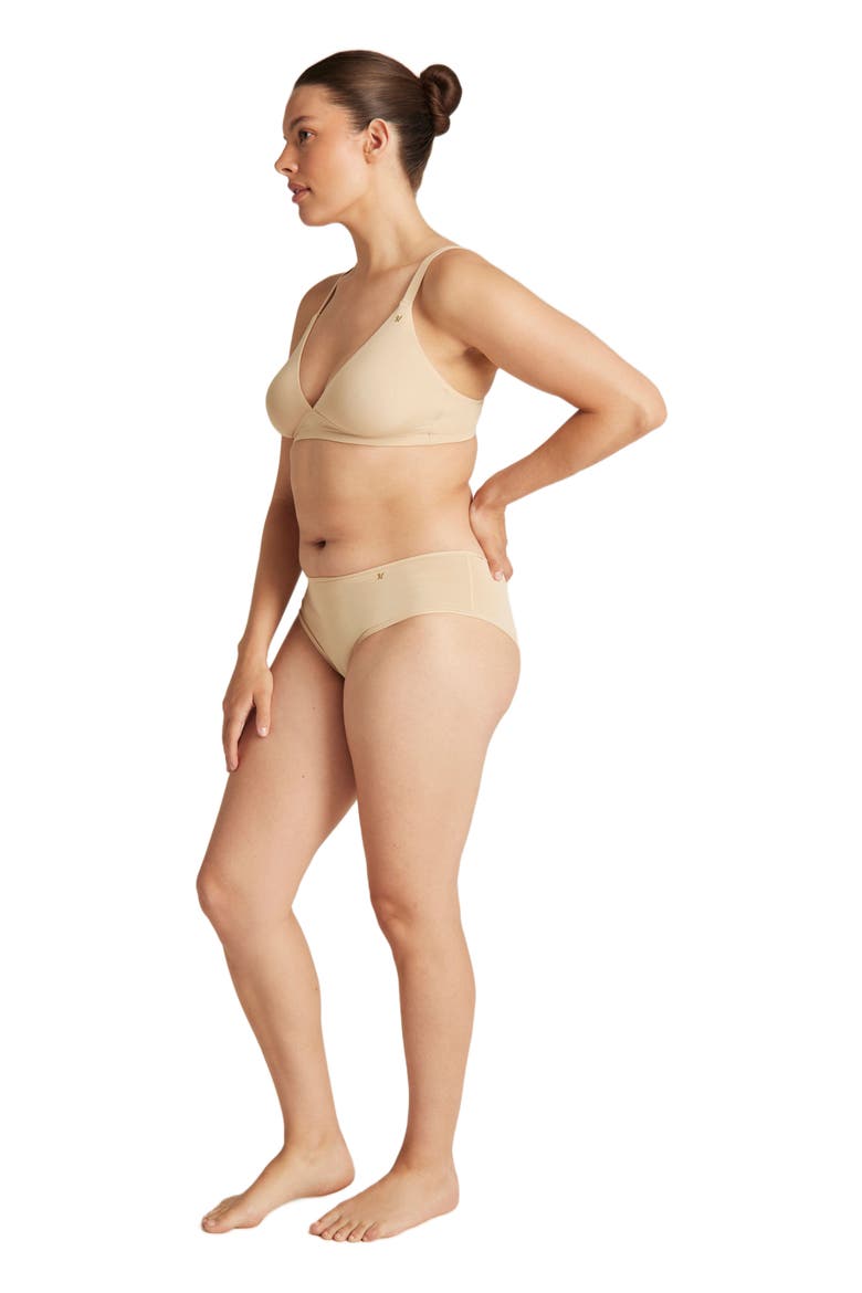 The Stretch Mid Rise Bikini Brief, Alternate, color, BARE01