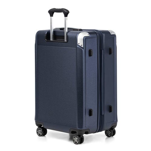 Travelpro Platinum Elite Hardside Expandable Checked- Medium 25-inch Spinner In True Navy Blue