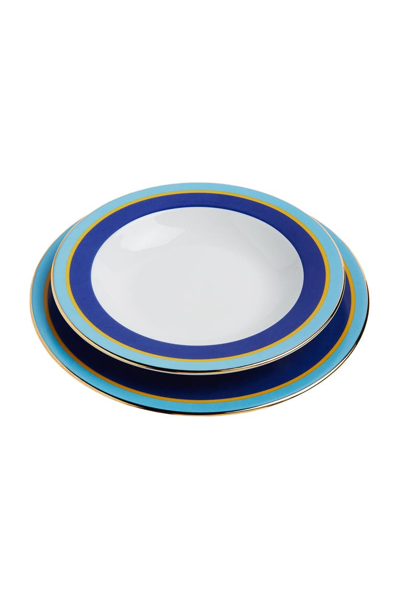 Soup And Dinner Plates Set Of 8 Rainbow Mix, Alternate, color, Rainbow Mix