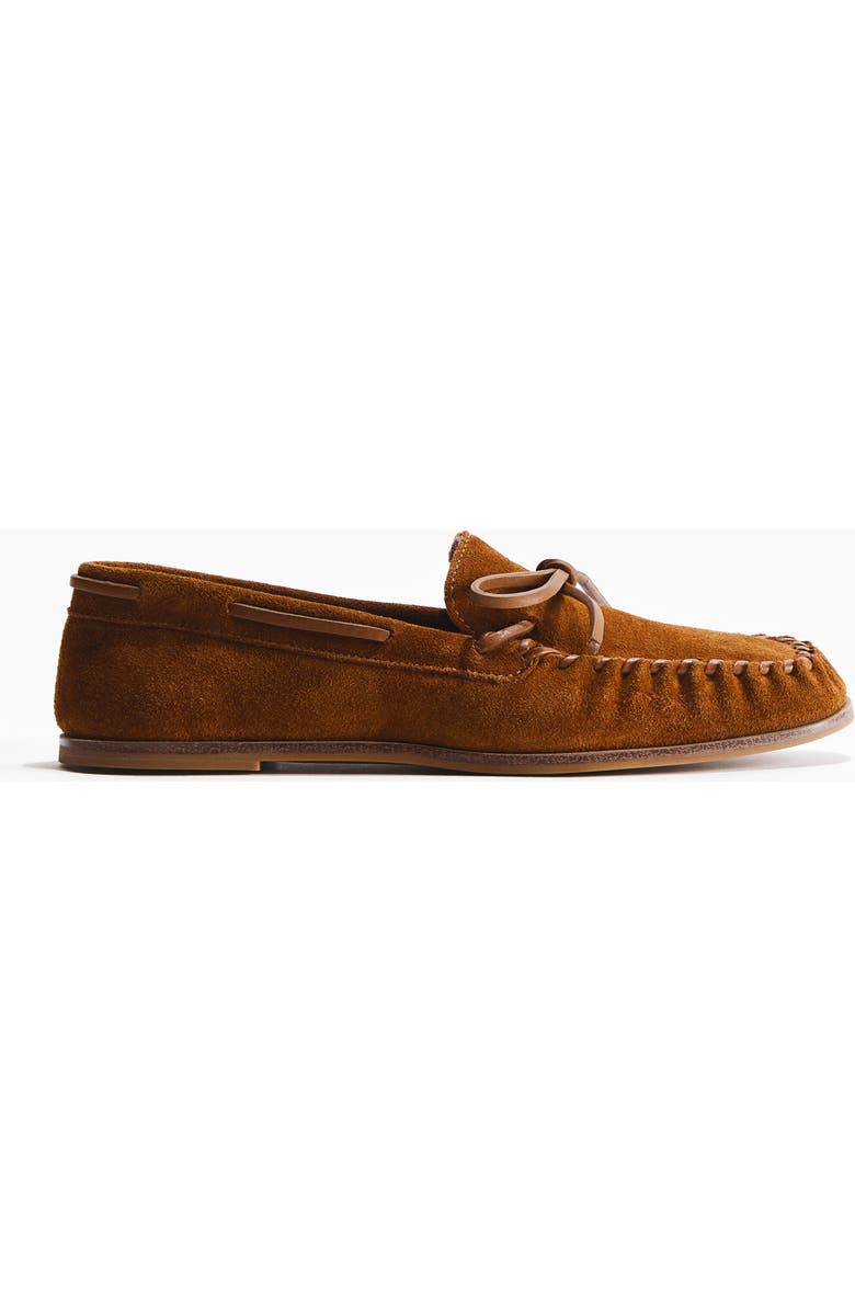 H&M Split Suede Loafers, Main, color, Light Brown