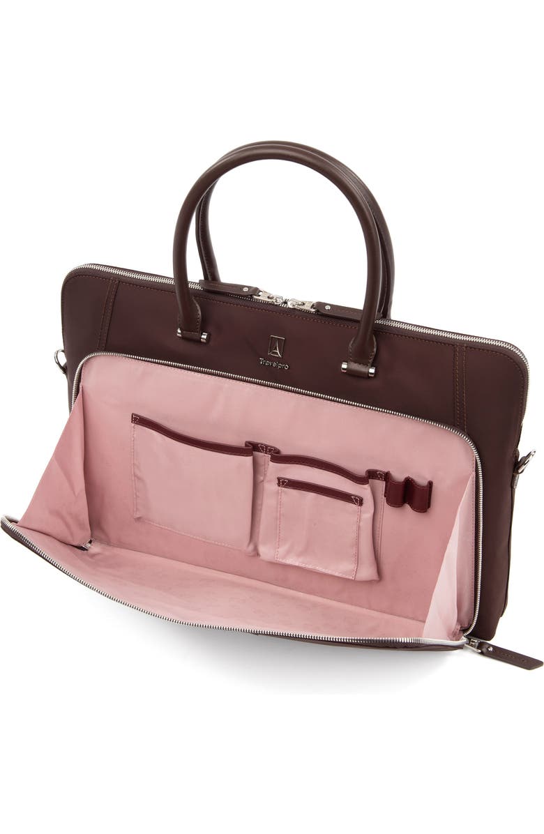TRAVELPRO Platinum Elite Women's Travel Briefcase, Fits up to 14 Inch Laptop, Alternate, color, Rich Espresso