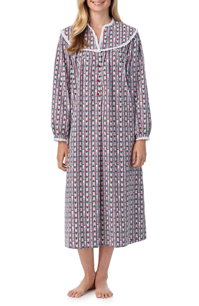 Lanz of Salzburg Ballet Nightgown, Main, color, White/ Green