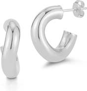 GLAZE JEWELRY Small Wave Hoop Earrings