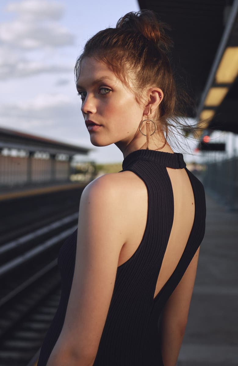 ASTR the Label ASTR Mock Neck Body-Con Dress, Alternate, color, 