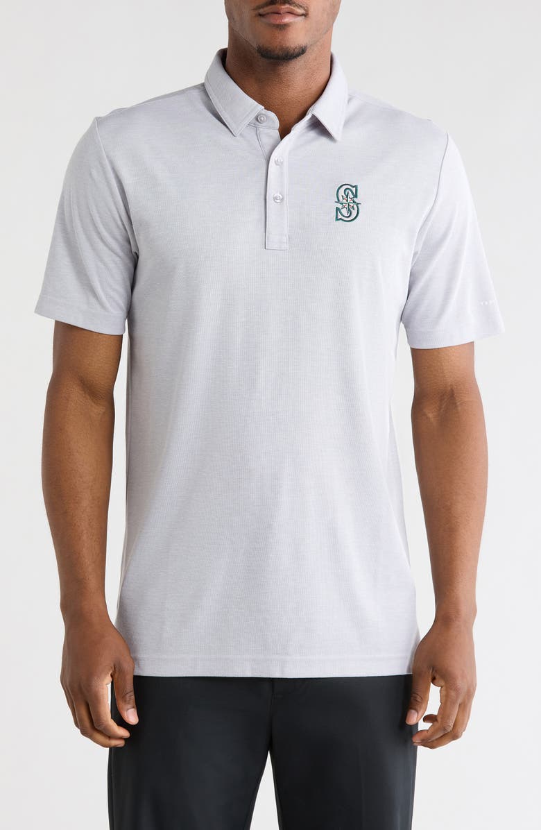 TravisMathew Seattle Mariners Playoff Pitch Polo, Main, color, Heather Grey
