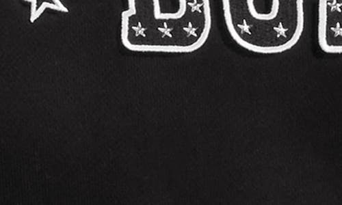 Hugo Boss Boss Orange Star Logo Embroidered Sweatshirt In Black