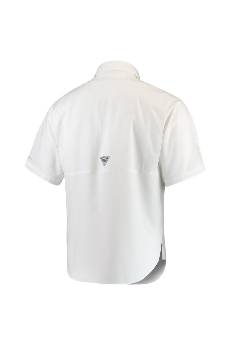 Men's Columbia White LSU Tigers PFG Tamiami Shirt, Alternate, color, White