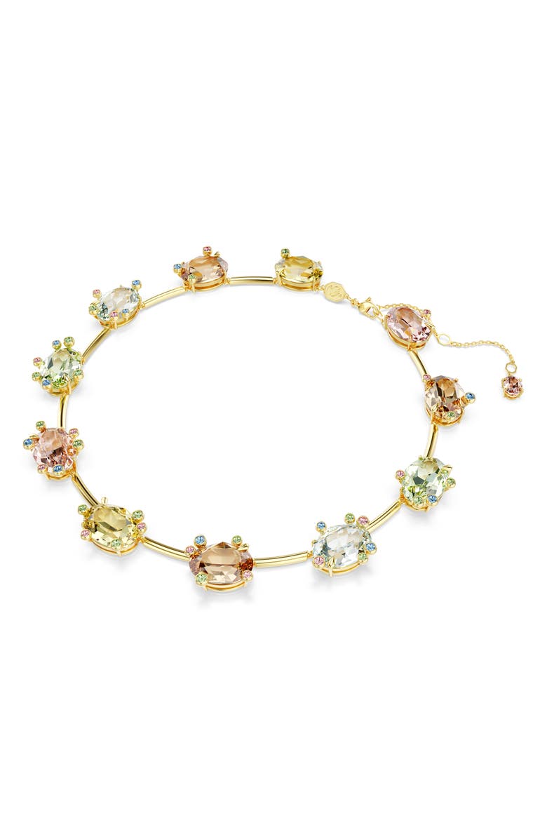 Swarovski Gema Crystal Station Collar Necklace, Alternate, color, Multi