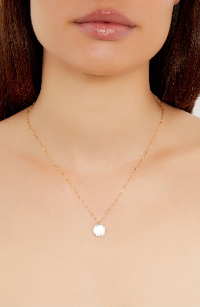 ARGENTO VIVO Shell Circle Pendant Necklace, Alternate, color,