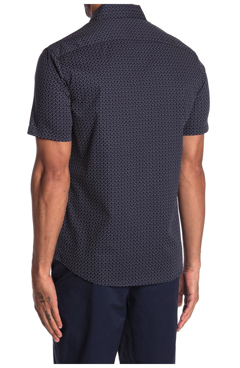 Michael Kors Slim Fit Short Sleeve Printed Shirt, Alternate, color, 