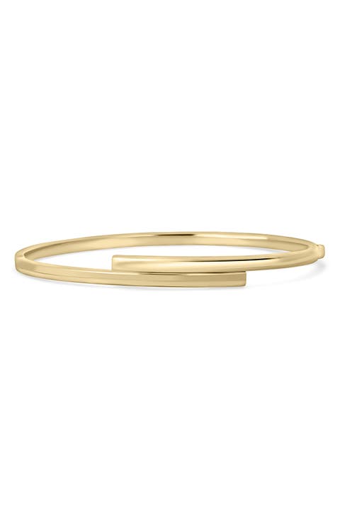 14k Gold Dual Hinge Bangle Bracelet
