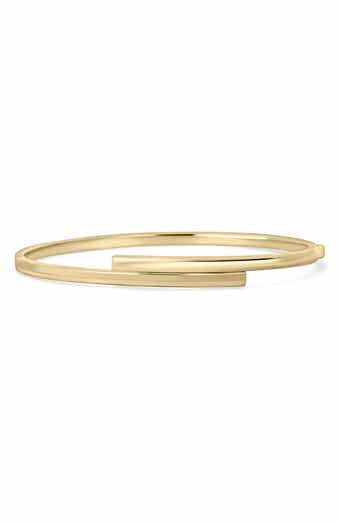 14k Gold Dual Hinge Bangle Bracelet