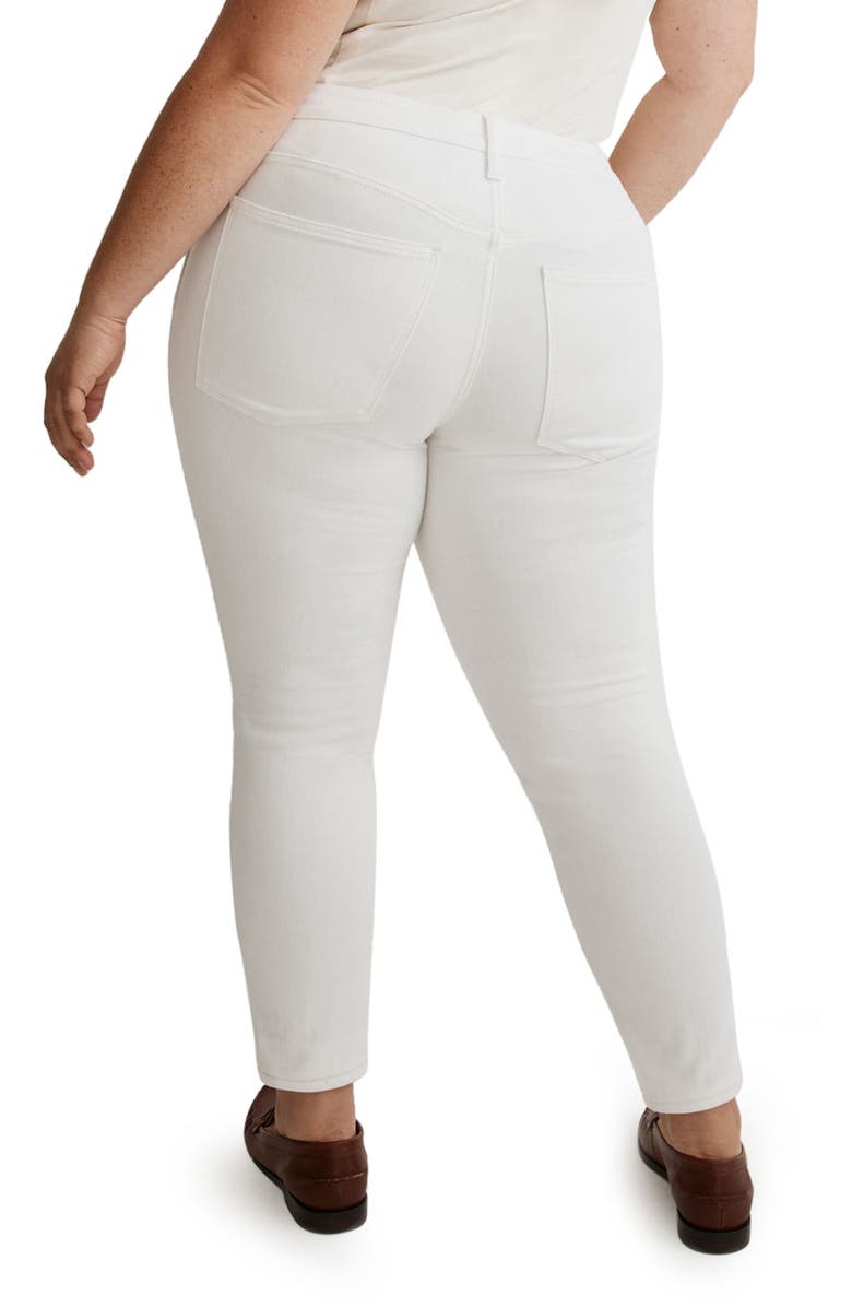 Madewell 9-Inch Mid-Rise Skinny Crop Jeans, Alternate, color, Pure White