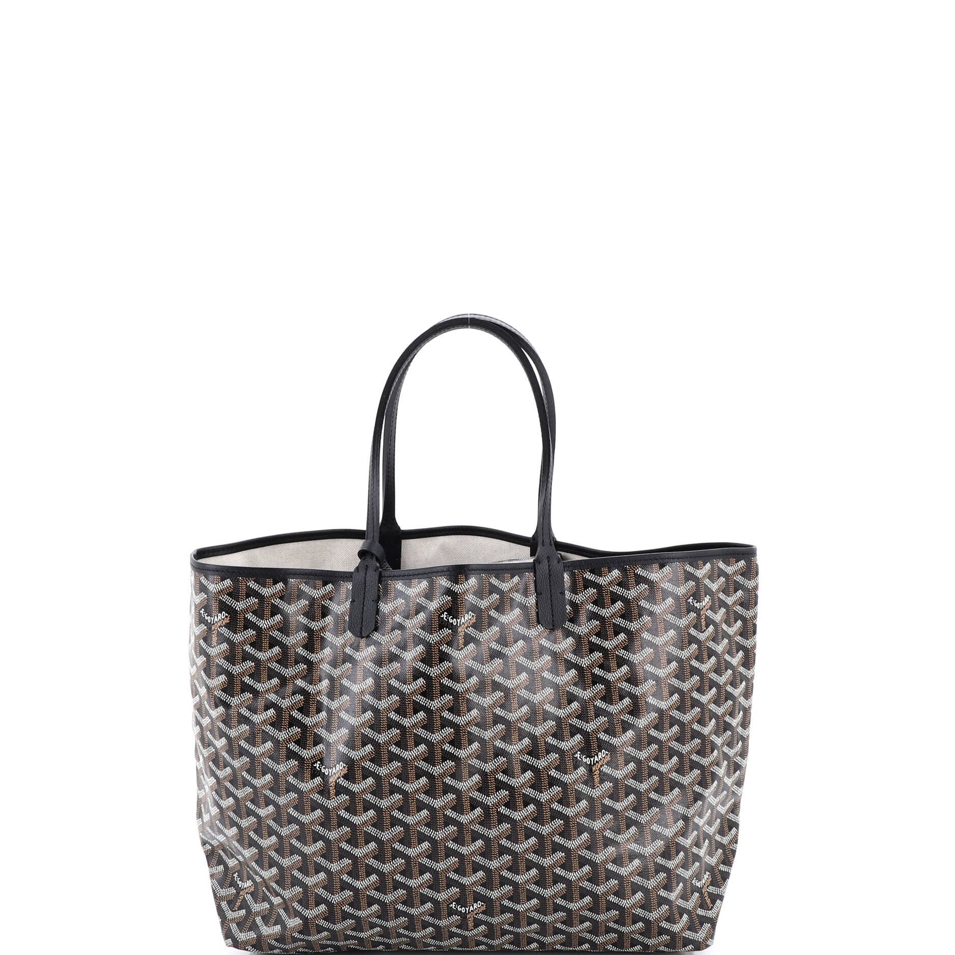 Pre-Owned Goyard Saint Louis Tote Coated Canvas PM, Main, color, Black