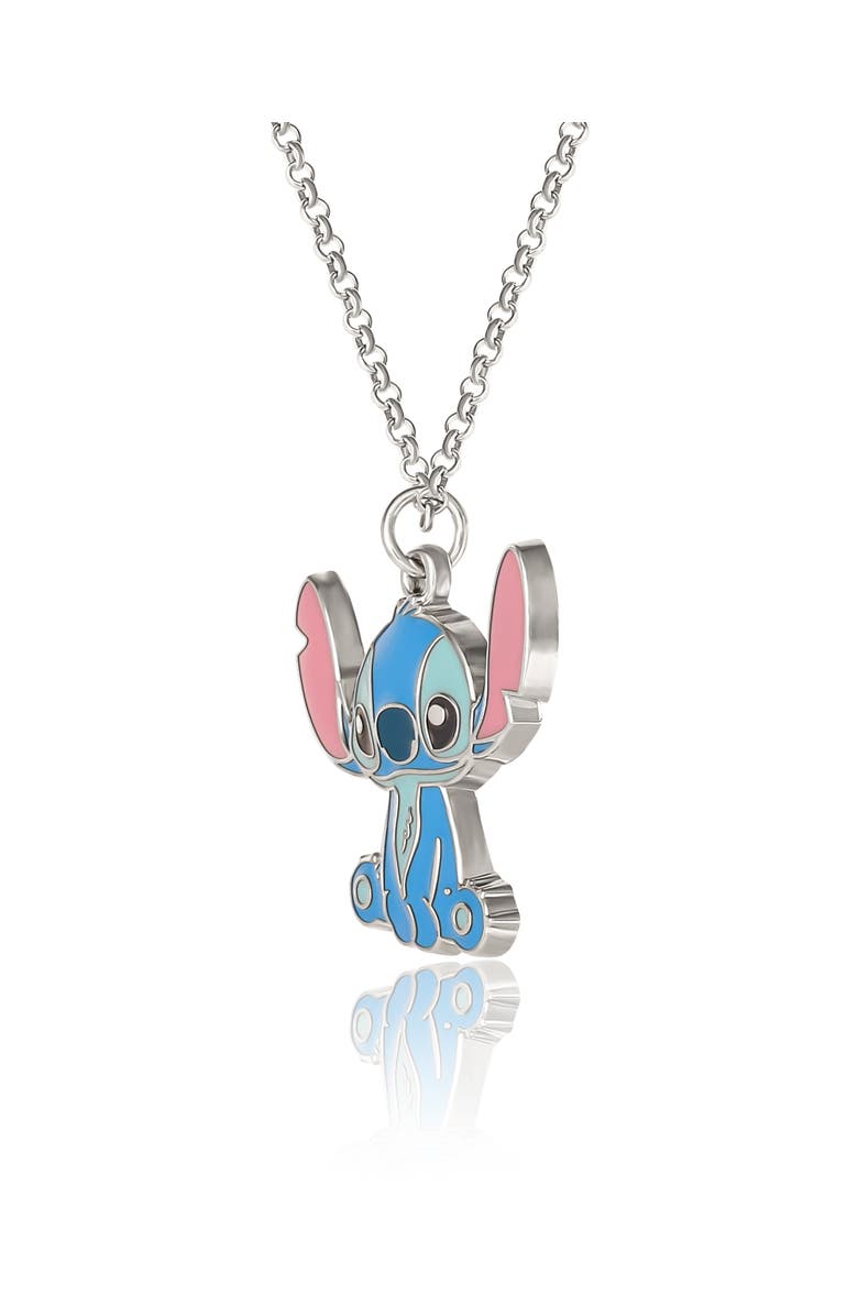 Disney Lilo & Stitch Jewelry Set, Flower Charm Hoop Earrings, 16+3" Necklace, Alternate, color, Multicolor