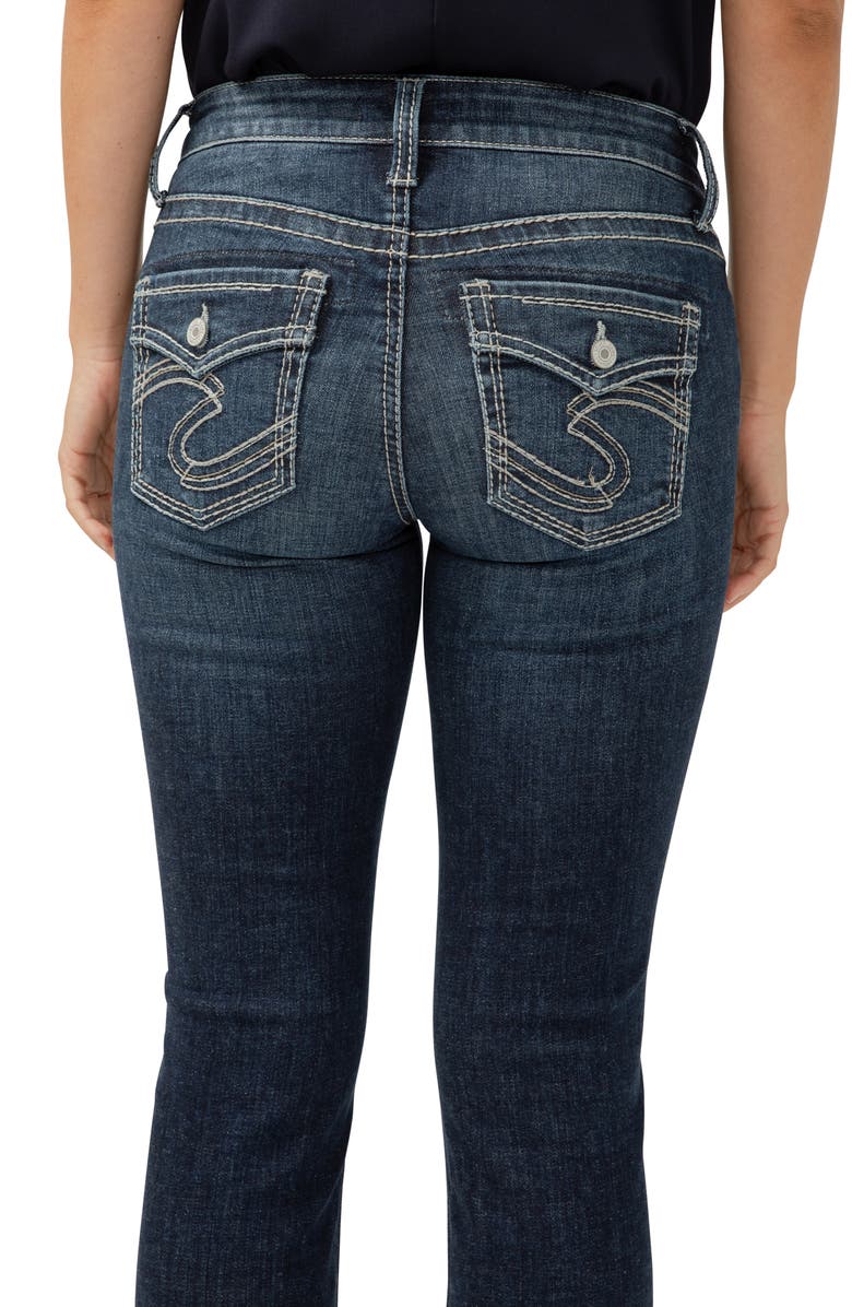 Silver Jeans Co. Suki Curvy Mid Rise Capri Jeans, Alternate, color, Indigo