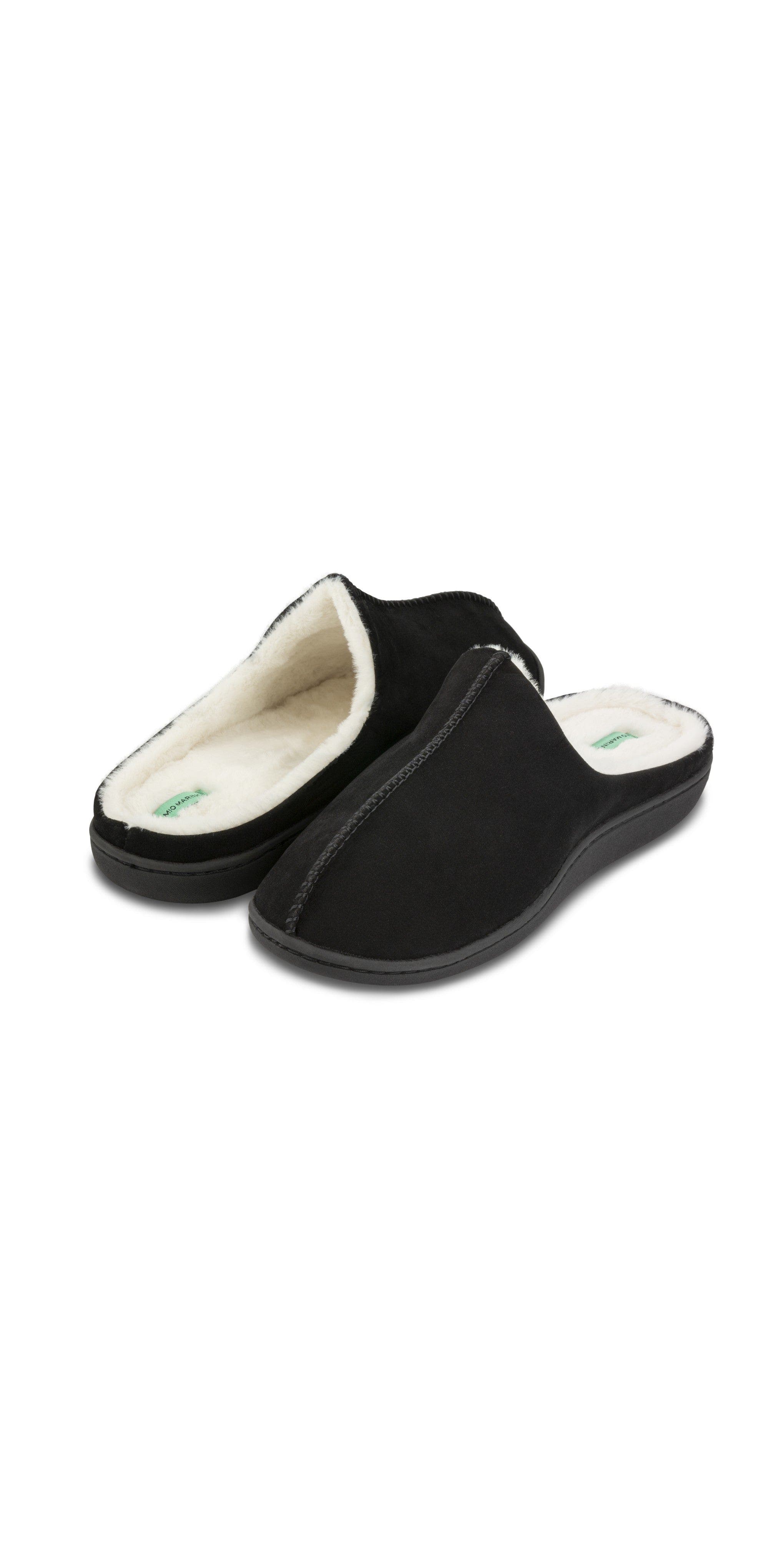 Cuddles Memory Foam Faux Suede House Slippers, Main, color, Black