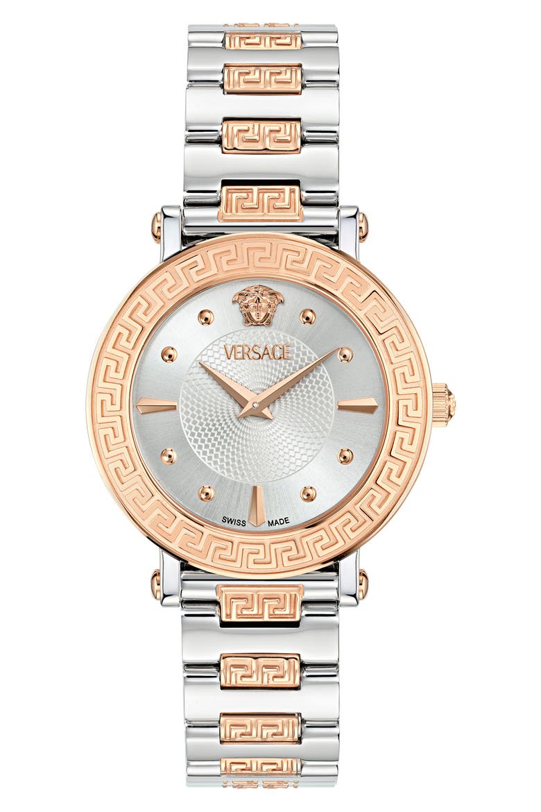 Greca Sphere Bracelet Watch, 35mm, Main, color, TWO TONE