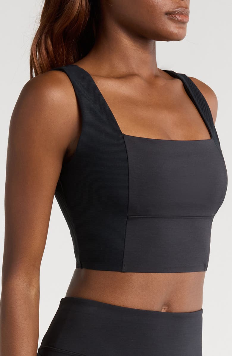 TravisMathew Moveknit Sport Crop Tank, Alternate, color, Heather Black