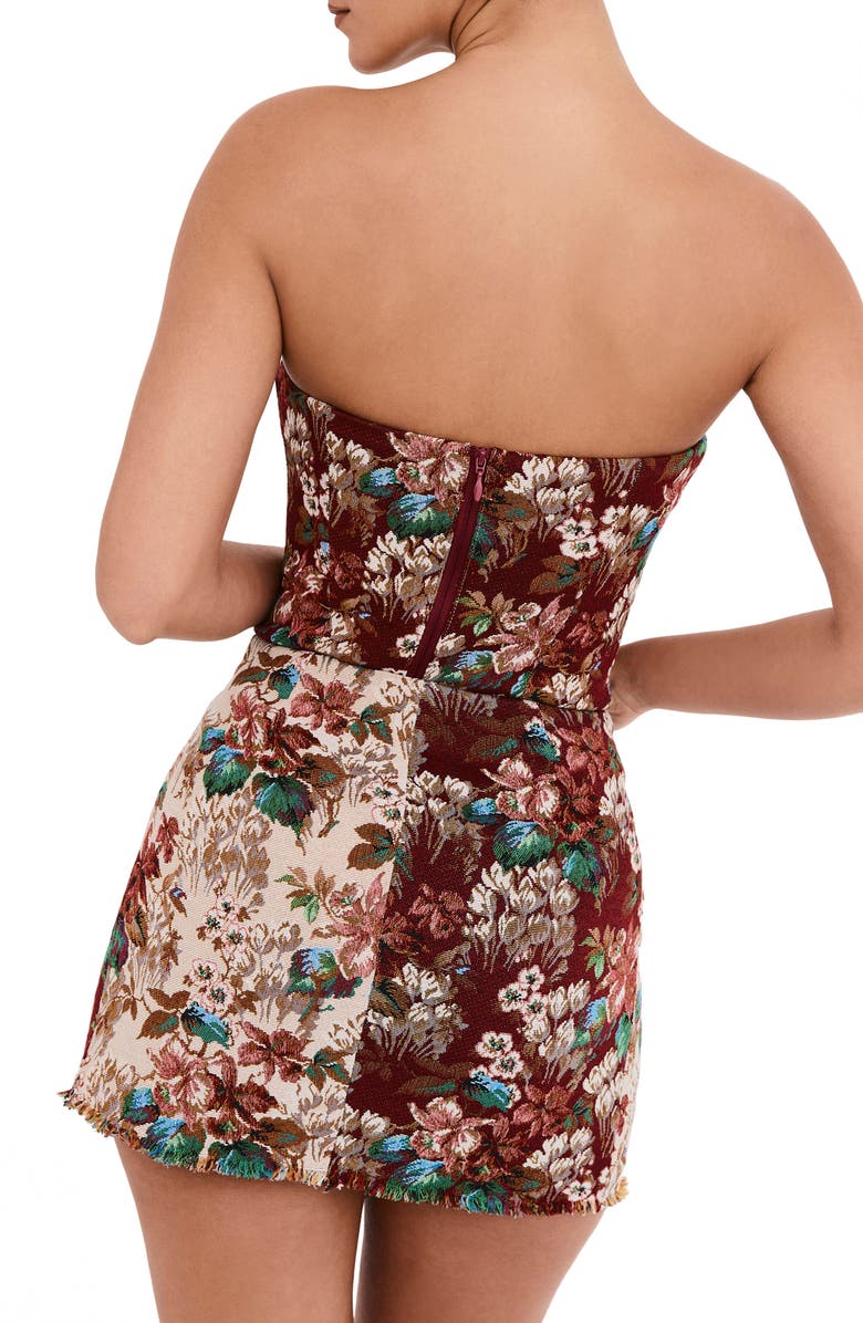 Mistress Rocks Floral Jacquard Corset, Alternate, color, 