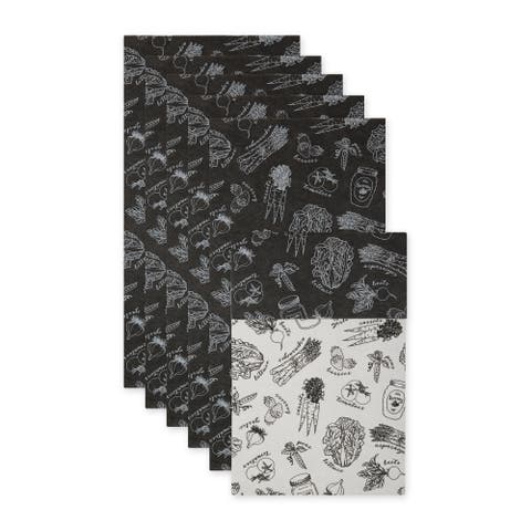 Reusable Market Print Fridge Liner Set/6