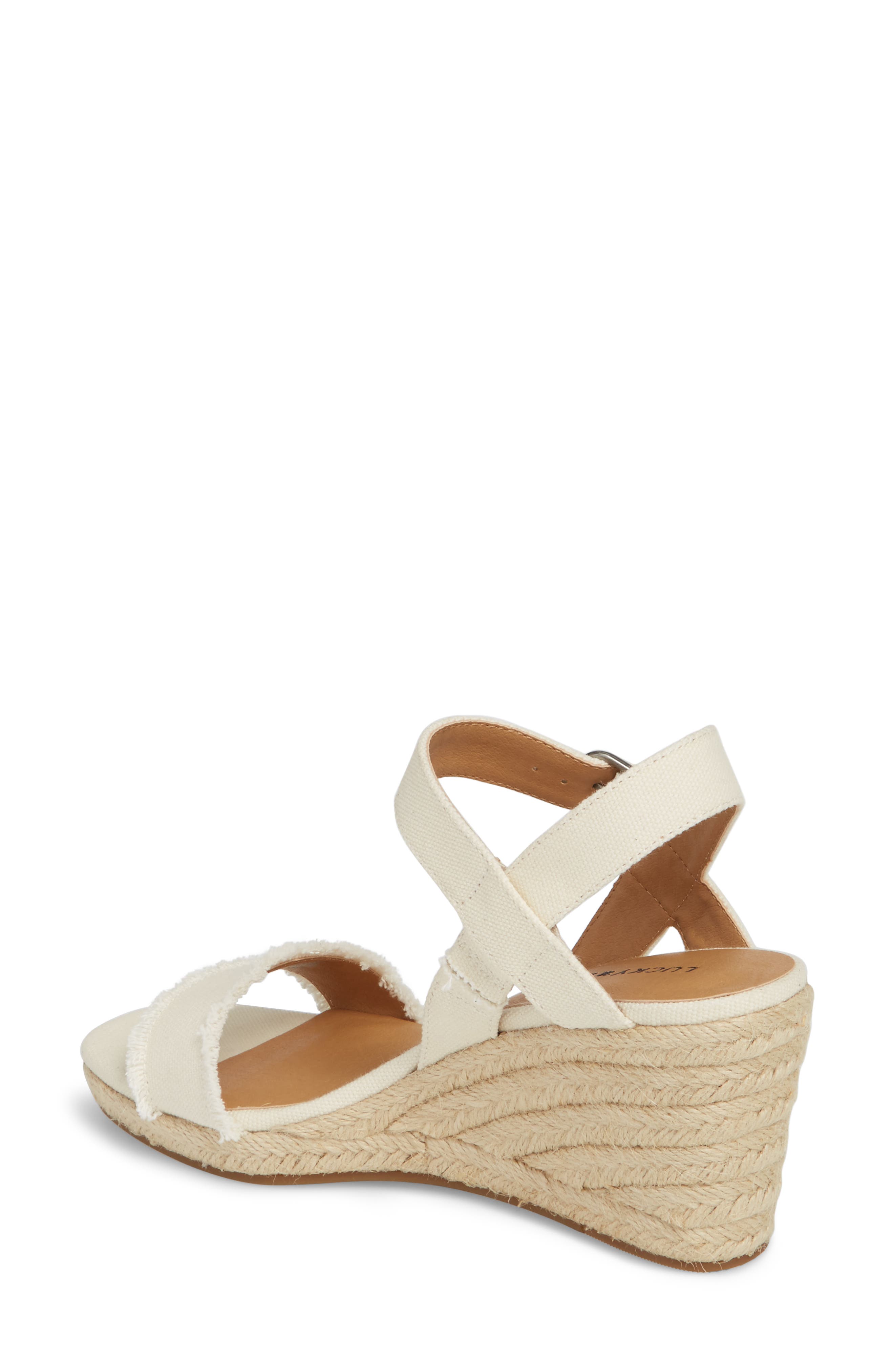 Marceline Squared Toe Wedge Sandal, Alternate, color, MILK LEATHER