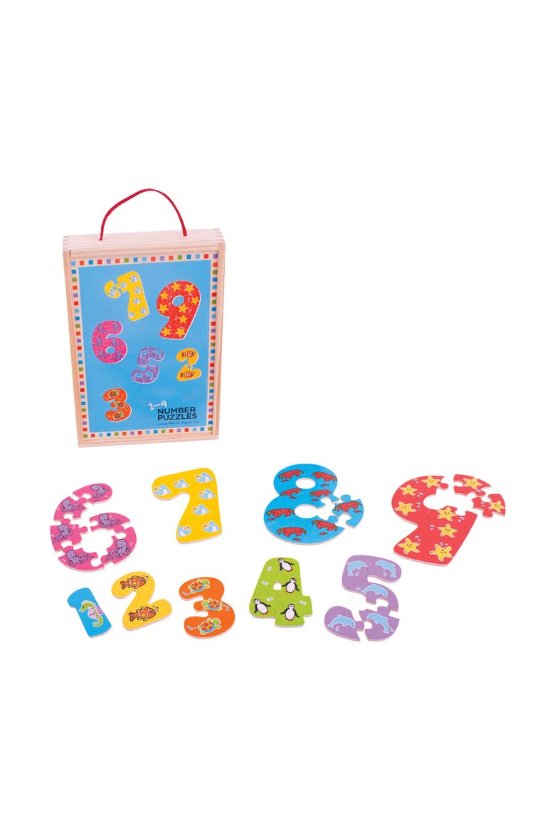 19 Number Puzzle, Wooden, 45Pcs, Educational Toy, Toddlers & Kids, Alternate, color, Multicolored