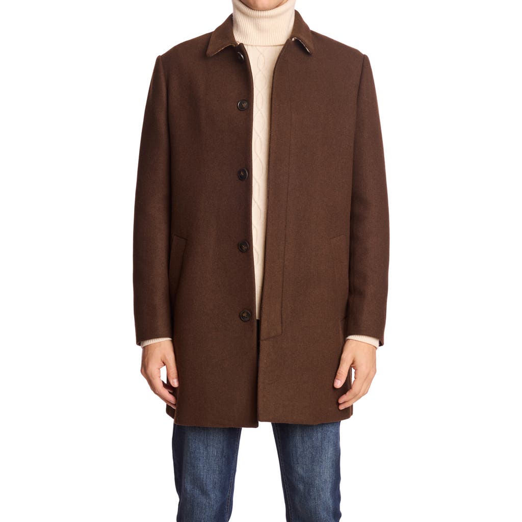 Paisley & Gray Wool Blend Topper Coat In Brown