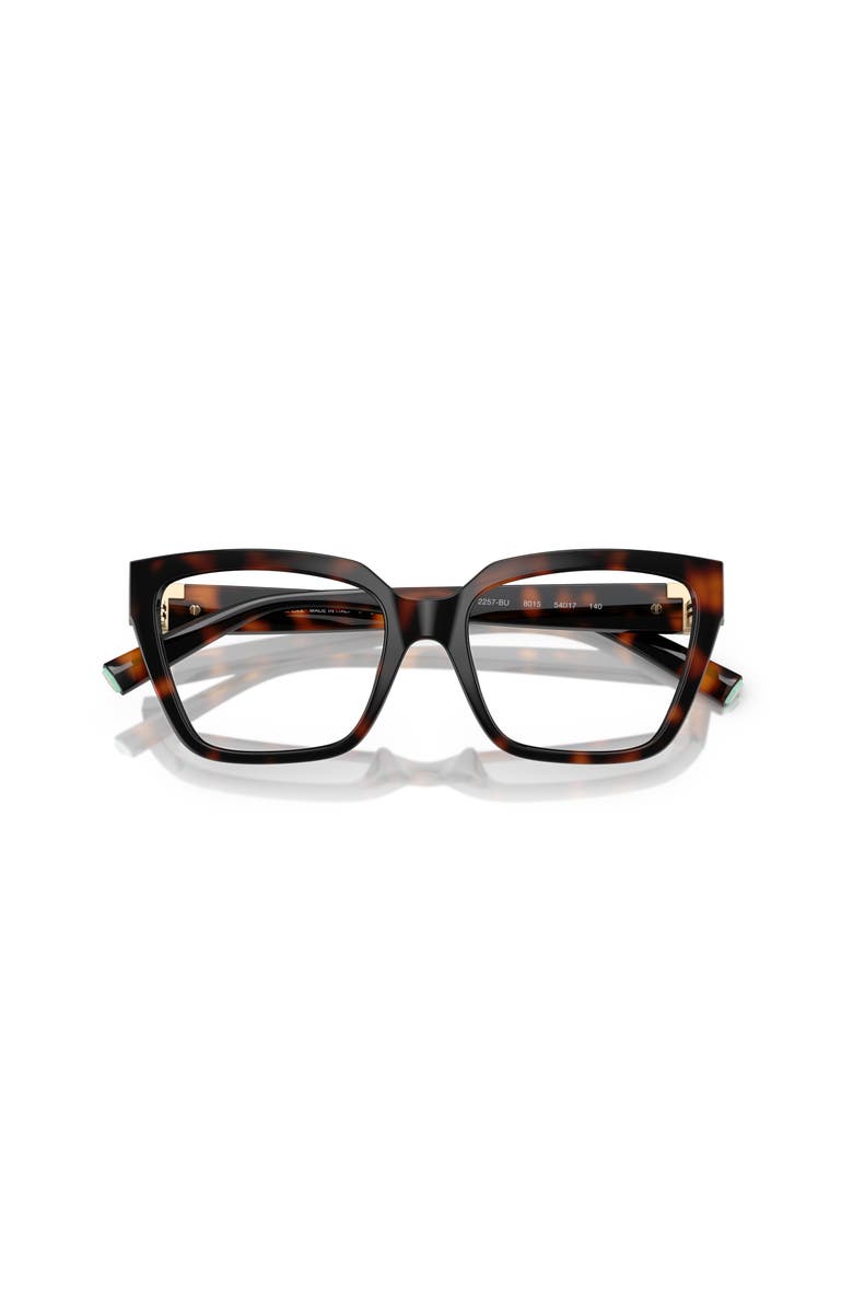 Tiffany & Co. 52mm Square optical glasses, Alternate, color, Tortoise