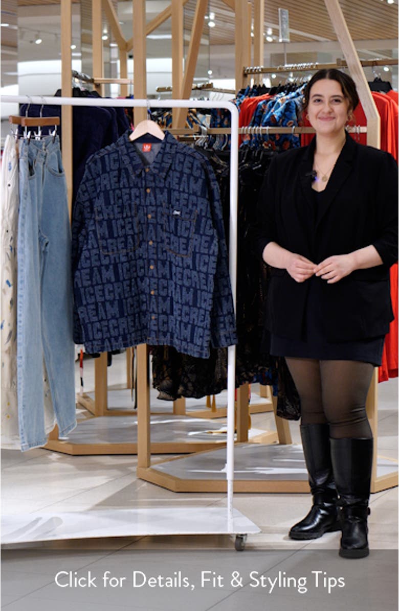 Echo Oversize Fil Coupé Button-Up Shirt Jacket, sales video thumbnail