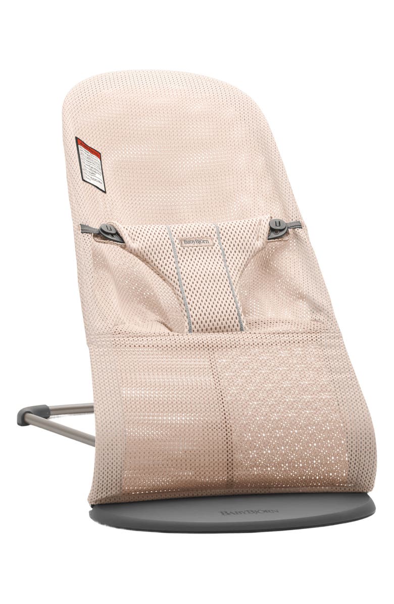 BabyBjörn Bouncer Bliss Convertible Jersey Baby Bouncer, Main, color, Powder Pink