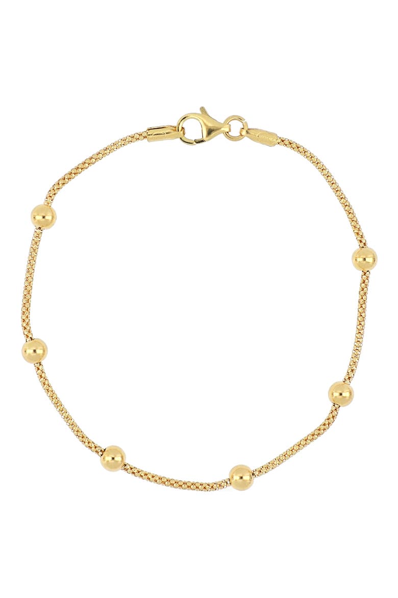 14K Gold Ball Station Chain Bracelet (Nordstrom Exclusive), Main, color, 14K YELLOW GOLD