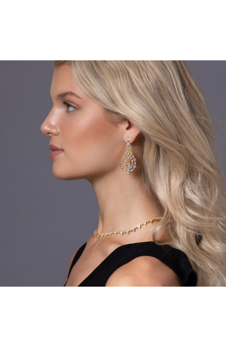 Anna Zuckerman Retro Glamour Chandelier Earrings, Alternate, color, Platinum