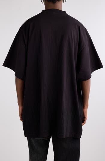 Gender Inclusive Metal BB Stencil Oversize Cotton Graphic T-Shirt