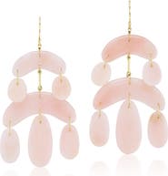 Ten Thousand Things Tiny Pink Opal Chandelier Earrings