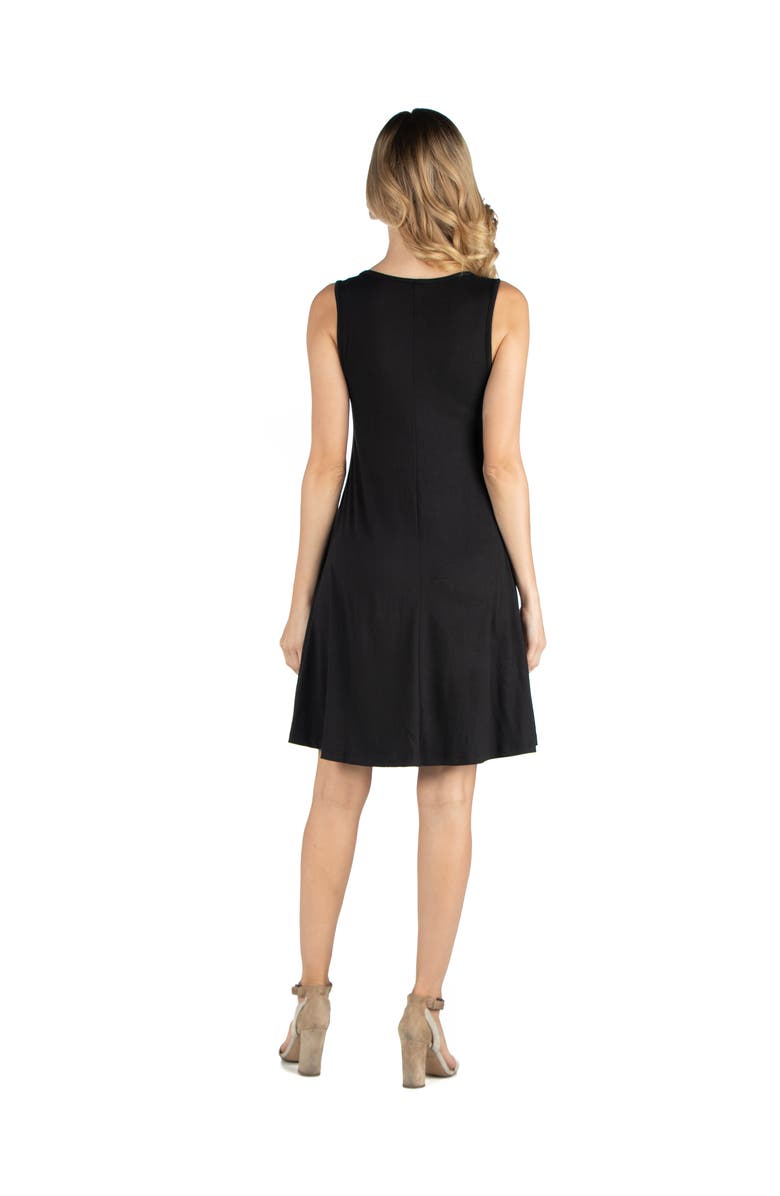 24seven Comfort Apparel Maternity A-Line Slim Fit and Flare Dress, Alternate, color, Black