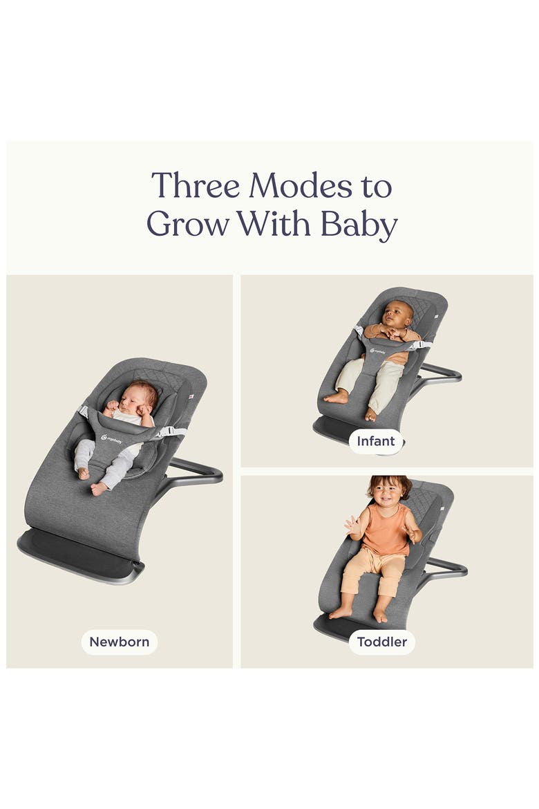 Evolve 3-in-1 Bouncer, Alternate, color, CHARCOAL GREY