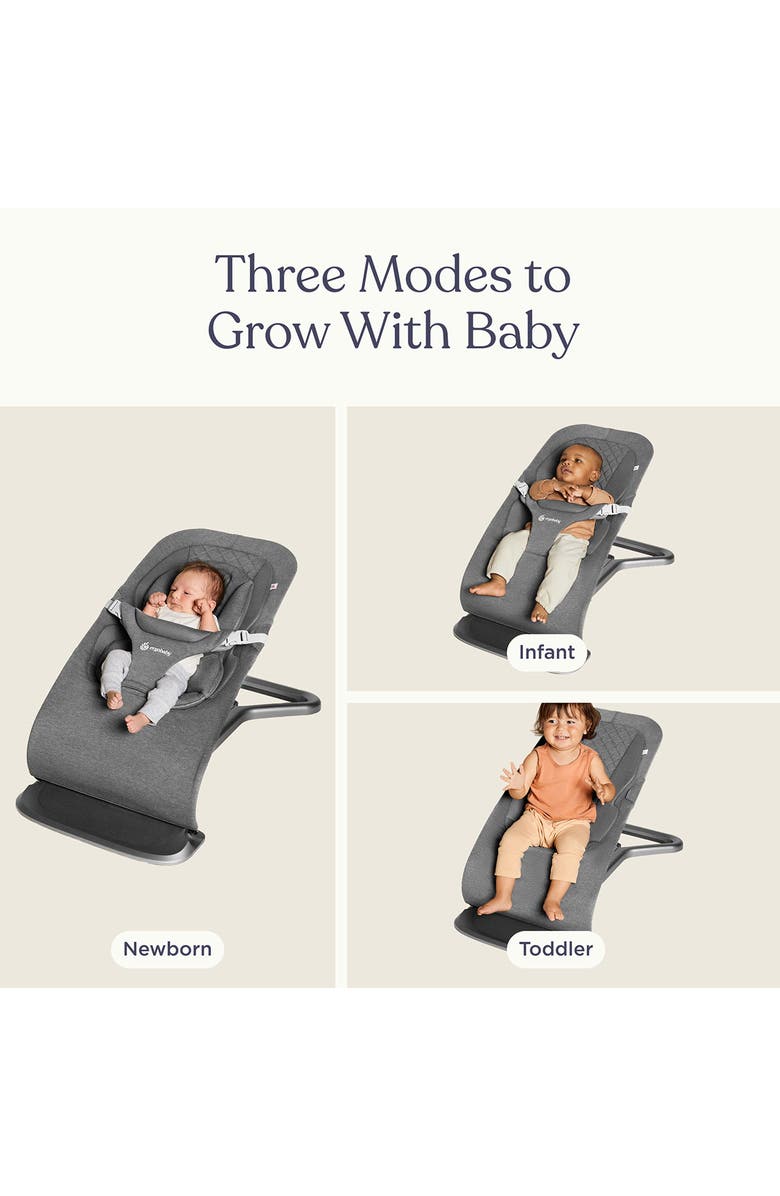 ERGObaby Evolve 3-in-1 Bouncer, Alternate, color, Charcoal Grey