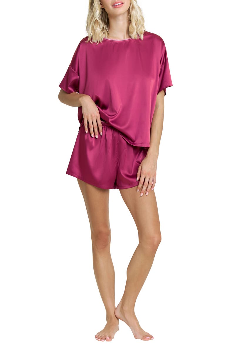 Off to Bed Short Pajamas, Main, color, MULBERRY