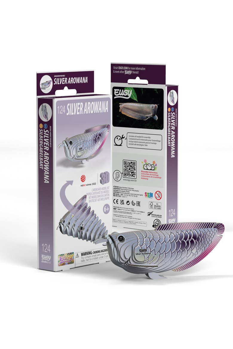 Silver Arowana 3D Puzzle, Main, color, No Color
