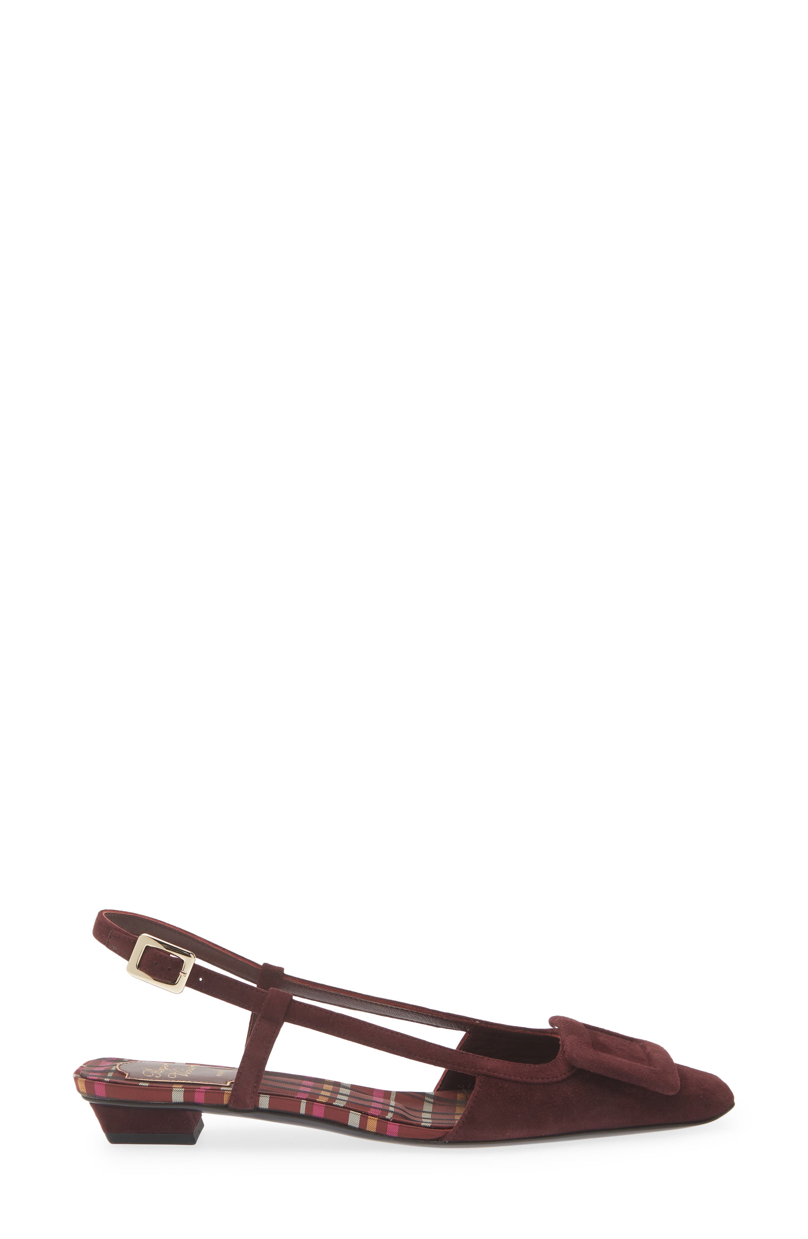Belle Vivier Suede Slingback Flat, Alternate, color, KRAFT CHIARO