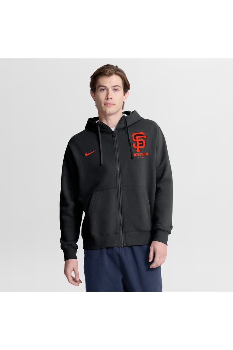 Men's Nike Black San Francisco Giants Primetime Lockup Full-Zip Hoodie, Main, color, Black