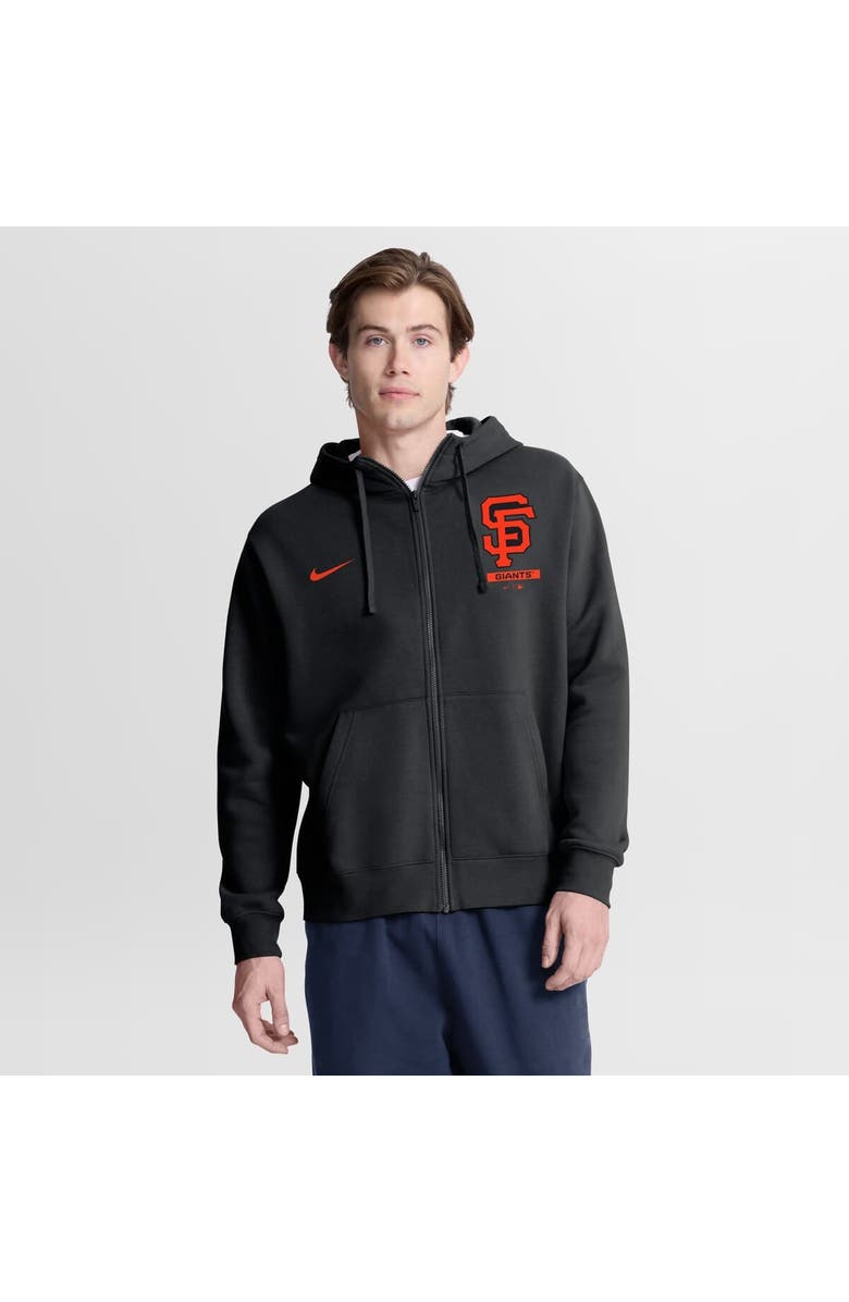 Nike Men's Nike Black San Francisco Giants Primetime Lockup Full-Zip Hoodie, Main, color, Black
