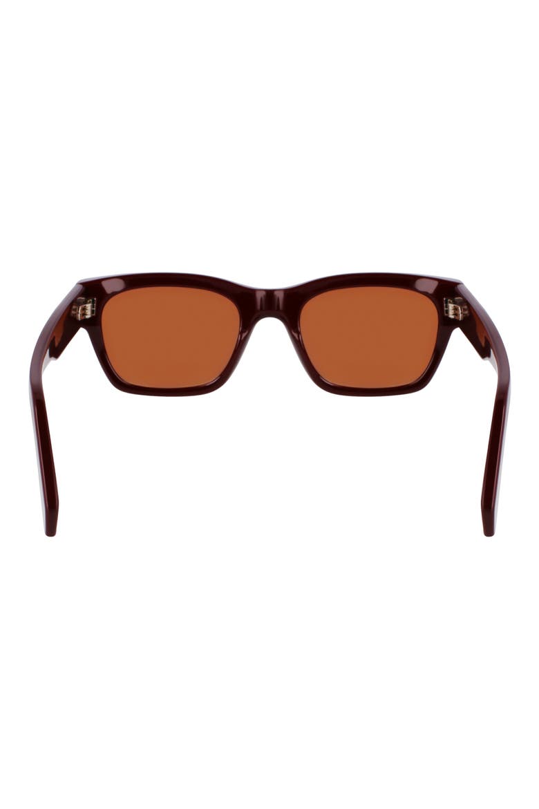 Loxham 52mm Modified Rectangular Sunglasses, Alternate, color, BURGUNDY