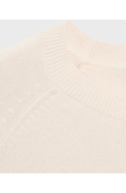 Mango Crewneck Cashmere Sweater In White