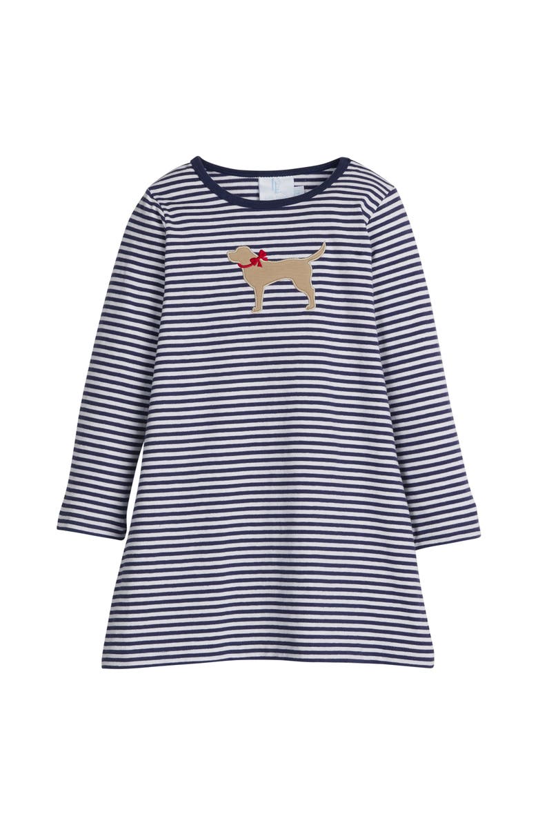 Little English Kids' Long Sleeve Applique T-Shirt Dress, Main, color, Labs