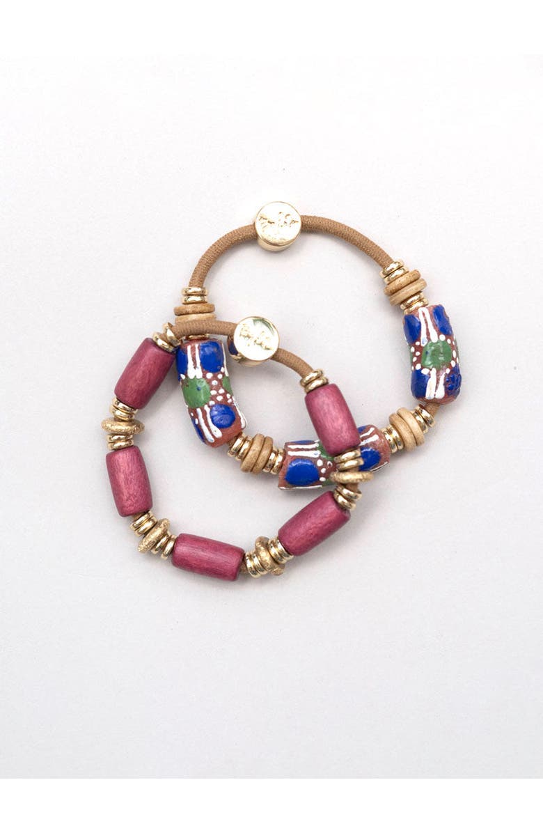 By Lilla Marine Capsule Bracelet Hair Tie, Alternate, color, Multi